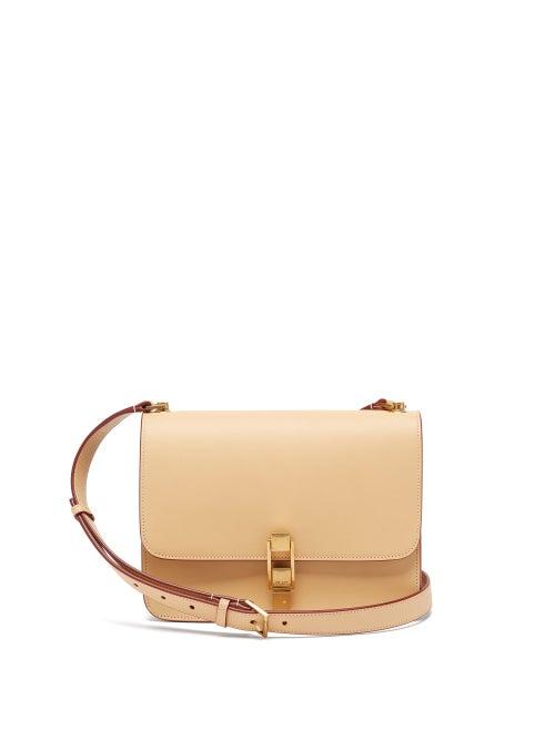 Matchesfashion.com Saint Laurent - Carr Leather Cross Body Bag - Womens - Beige