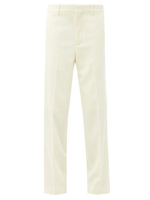 Matchesfashion.com Raey - Straight-leg Wool-twill Tailored Trousers - Womens - Ivory