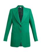 Matchesfashion.com Gucci - Single Breasted Wool Crepe Blazer - Womens - Green