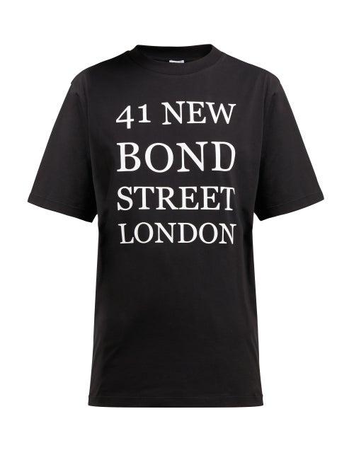 Matchesfashion.com Loewe - 41 New Bond Street Print Cotton T Shirt - Womens - Black White