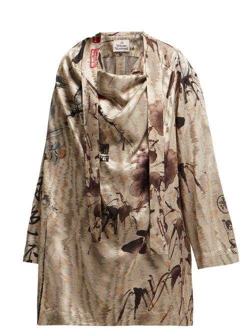 Matchesfashion.com Vivienne Westwood - Garret Chinese Jacquard Blouse - Womens - Grey Multi