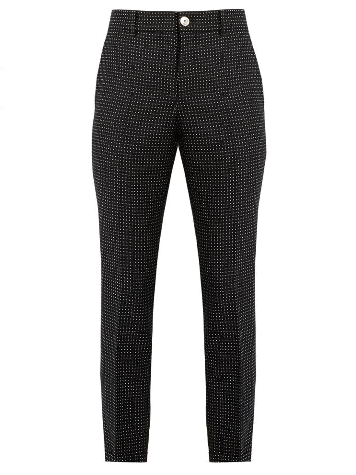 Gucci Polka-dot Print Wool-blend Trousers