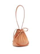 Matchesfashion.com Mansur Gavriel - Pleated Mini Leather Bucket Bag - Womens - Tan