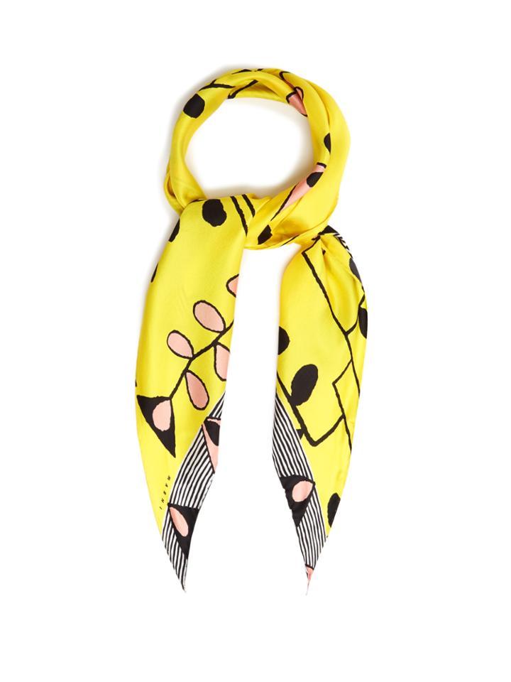Marni Abstract-print Silk Scarf