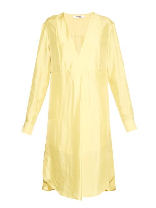 Jil Sander Avocado Satin-twill Dress
