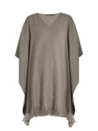 Denis Colomb Classic Fringed Cashmere Poncho
