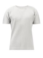 Homme Pliss Issey Miyake - Technical-pleated Knit T-shirt - Mens - Grey
