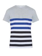 Dan Ward Contrast Stripe-print Cotton T-shirt