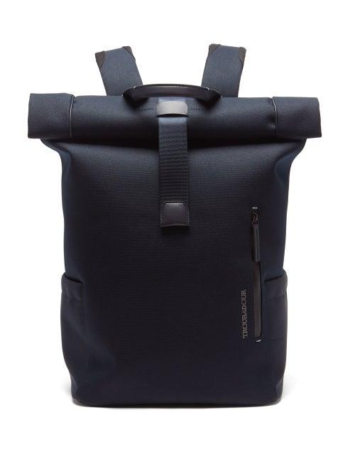 Troubadour - Explorer Basecamp Roll-top Canvas Backpack - Mens - Navy