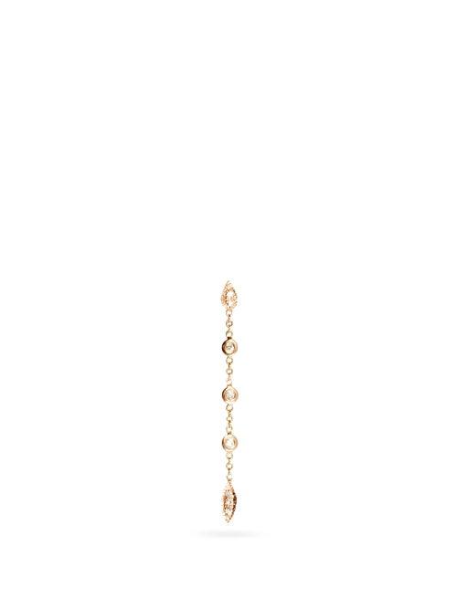 Matchesfashion.com Jacquie Aiche - Tinkerbell Diamond & 14kt Gold Single Drop Earring - Womens - Rose Gold