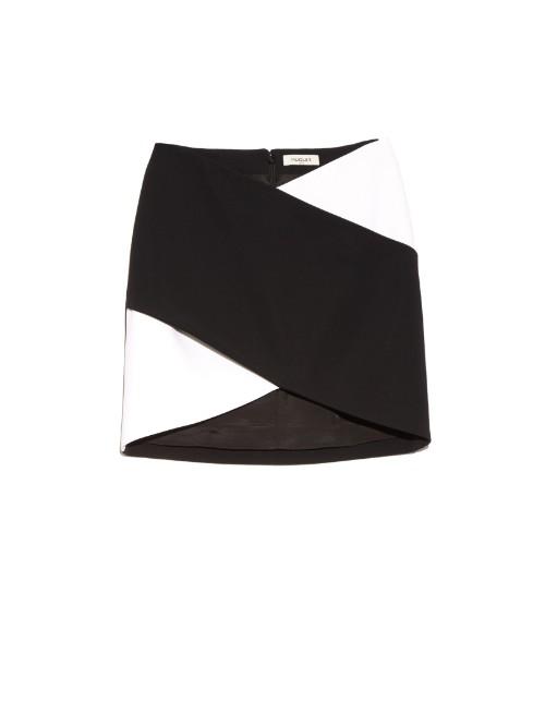 Mugler Bi-colour Cady Mini Skirt