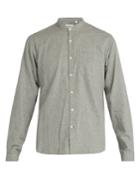 Oliver Spencer Collarless Cotton Shirt