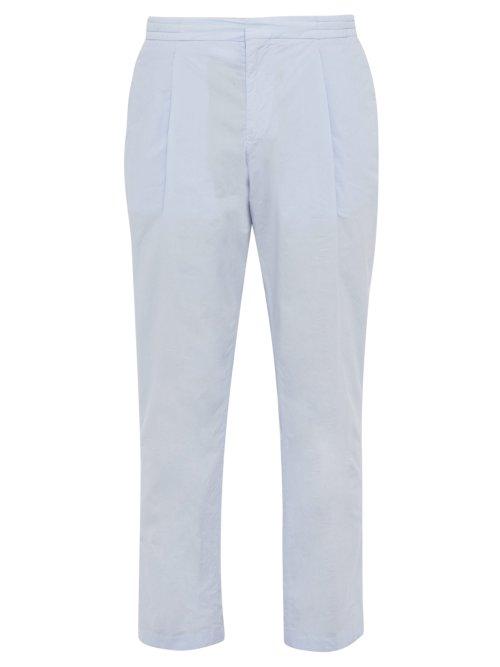 Matchesfashion.com Officine Gnrale - Drew Cotton Poplin Trousers - Mens - Light Blue