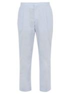 Matchesfashion.com Officine Gnrale - Drew Cotton Poplin Trousers - Mens - Light Blue