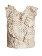 Ace & Jig Maggie V-neck Geometric-jacquard Cotton Top