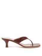 Matchesfashion.com Paris Texas - Portofino Crocodile-effect Leather Sandals - Womens - Brown