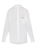 Matchesfashion.com Vetements - Logo Embroidered Cotton Poplin Shirt - Mens - White