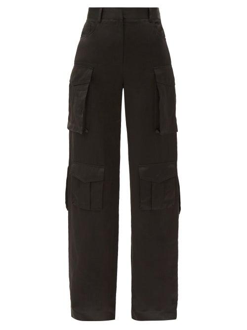 Tom Ford - High-rise Twill Cargo Trousers - Womens - Black