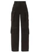 Tom Ford - High-rise Twill Cargo Trousers - Womens - Black