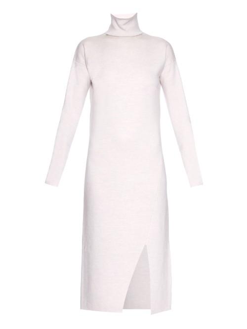 Tibi Wool-knit Roll-neck Dress