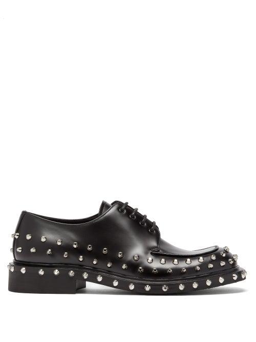 Matchesfashion.com Prada - Studded Leather Derby Shoes - Mens - Black