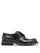 Matchesfashion.com Prada - Studded Leather Derby Shoes - Mens - Black