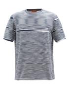 Missoni - Striped Cotton-jersey T-shirt - Mens - Blue White