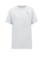 Matchesfashion.com Raey - X Cressida Jamieson Hope Embroidered T Shirt - Womens - Grey