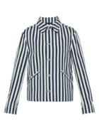 Matchesfashion.com Loewe - Striped Cotton Canvas Jacket - Mens - Navy White