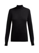 Matchesfashion.com Burberry - Windward Logo Intarsia Merino Sweater - Womens - Black