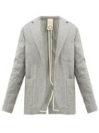 Matchesfashion.com Marrakshi Life - Single-breasted Cotton-blend Boucl Jacket - Mens - Grey