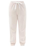 Matchesfashion.com The Upside - Major Logo-embroidered Cotton-jersey Track Pants - Womens - Light Pink