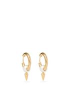 Matchesfashion.com Balenciaga - Force Faux-pearl Spiked Hoop Earrings - Mens - Gold