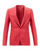 Dolce & Gabbana - Patch-pocket Mikado Suit Jacket - Mens - Red