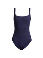 Matchesfashion.com Heidi Klein - Carlisle Bay Ribbed Swimsuit - Womens - Navy