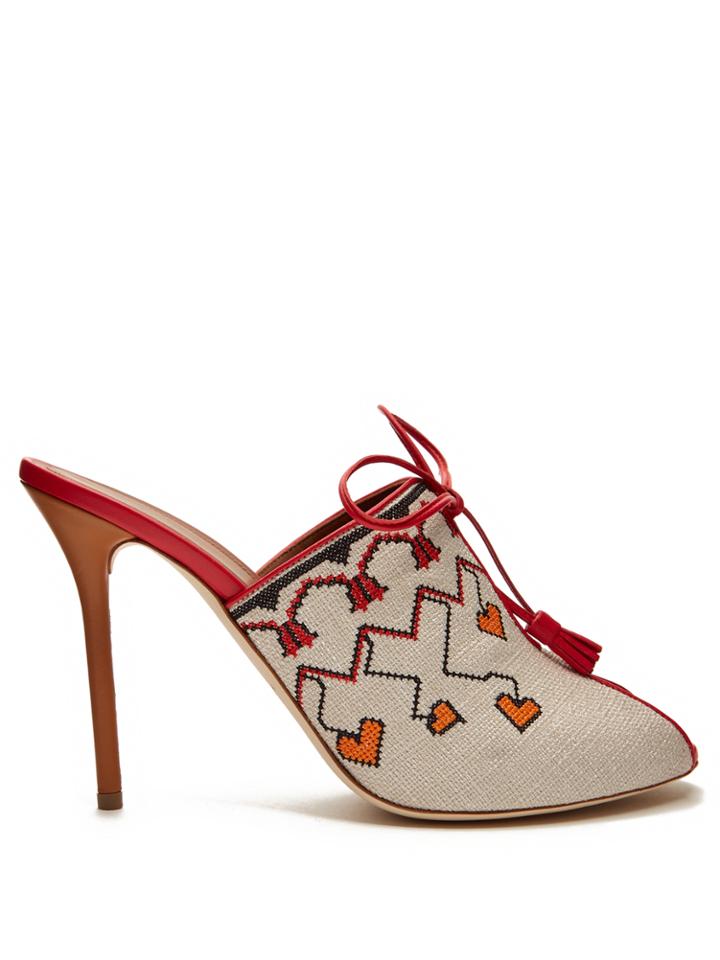 Malone Souliers X Natalia Vodianova Natalia Linen Mules