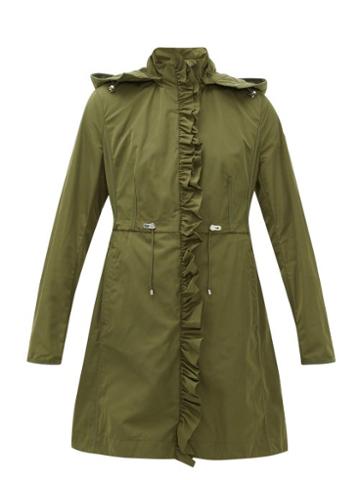Matchesfashion.com Moncler - Outremer Ruffled Shell Hooded Jacket - Womens - Khaki