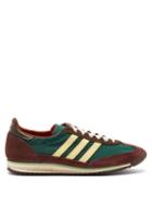 Matchesfashion.com Adidas X Wales Bonner - Sl72 Technical-canvas And Suede Trainers - Mens - Green Multi