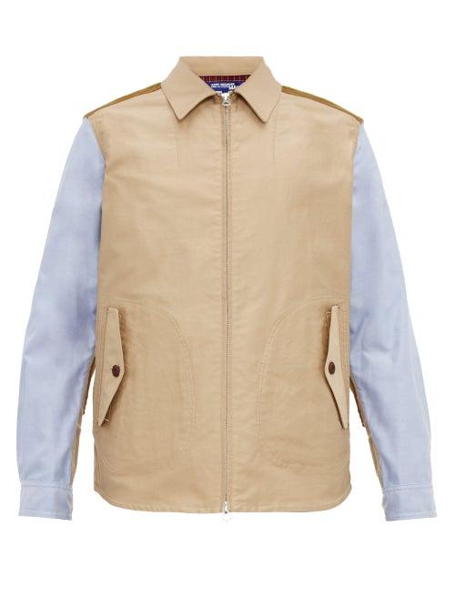 Matchesfashion.com Junya Watanabe - Patchwork Cotton Jacket - Mens - Blue Multi
