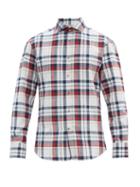 Matchesfashion.com Brunello Cucinelli - Checked Cotton-poplin Shirt - Mens - White Multi