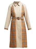 Matchesfashion.com Burberry - Guiseley Inside Out Cotton Gabardine Belted Coat - Womens - Beige Multi