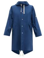 Matchesfashion.com Jil Sander - Hooded Water-repellent Cotton Fishtail Parka - Womens - Navy
