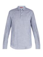 Matchesfashion.com Barena Venezia - Point Collar Cotton Shirt - Mens - Light Blue