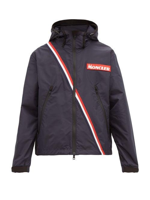 Matchesfashion.com Moncler - Trakenhner Tricolour Stripe Technical Jacket - Mens - Navy