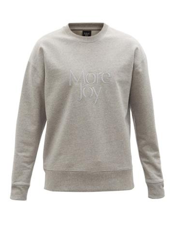 More Joy By Christopher Kane - More Joy-embroidered Cotton-jersey Sweatshirt - Mens - Grey