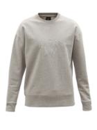 More Joy By Christopher Kane - More Joy-embroidered Cotton-jersey Sweatshirt - Mens - Grey