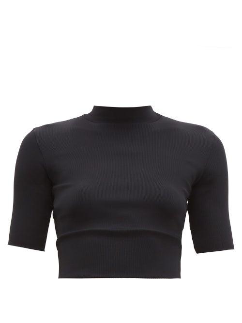 Matchesfashion.com Vaara - Dion Ribbed High Neck Top - Womens - Black White