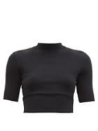 Matchesfashion.com Vaara - Dion Ribbed High Neck Top - Womens - Black White