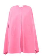 Valentino - Virgin Wool-blend Cape - Womens - Pink