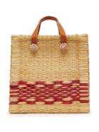 Matchesfashion.com Heimat Atlantica - Shell Embellished Straw Bag - Womens - Red Multi